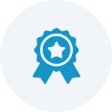 Achievement badge with white background